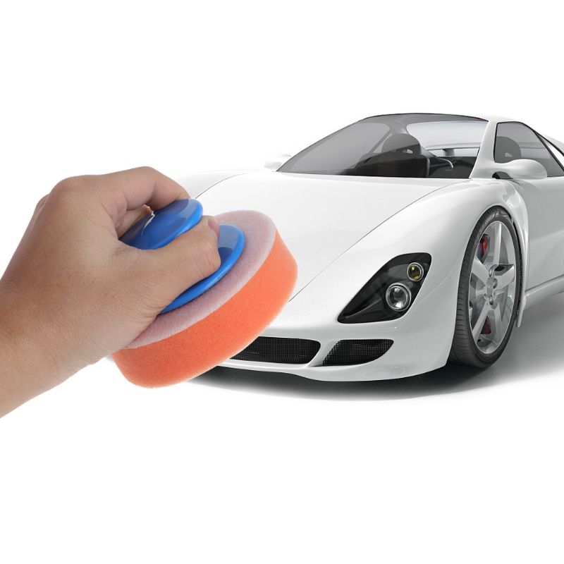 6 stk/sett bilvoks vask poleringspute svamp rengjøring skum kit griper håndtak bil-styling