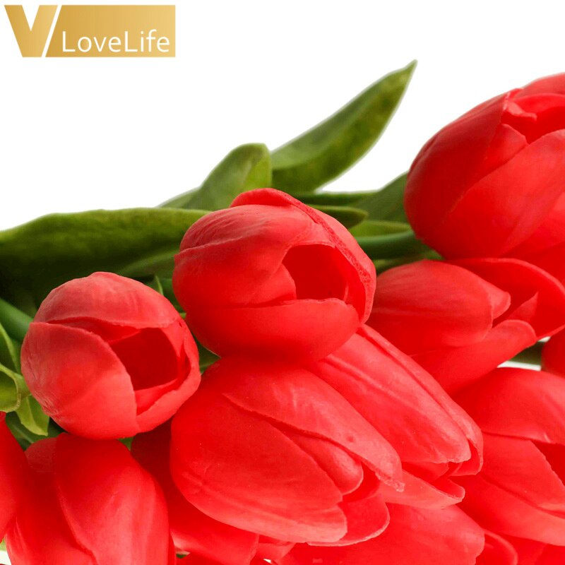 10 Stck Knstliche Tulpen Blumen PE Rose Dekor Lav...  Grandado