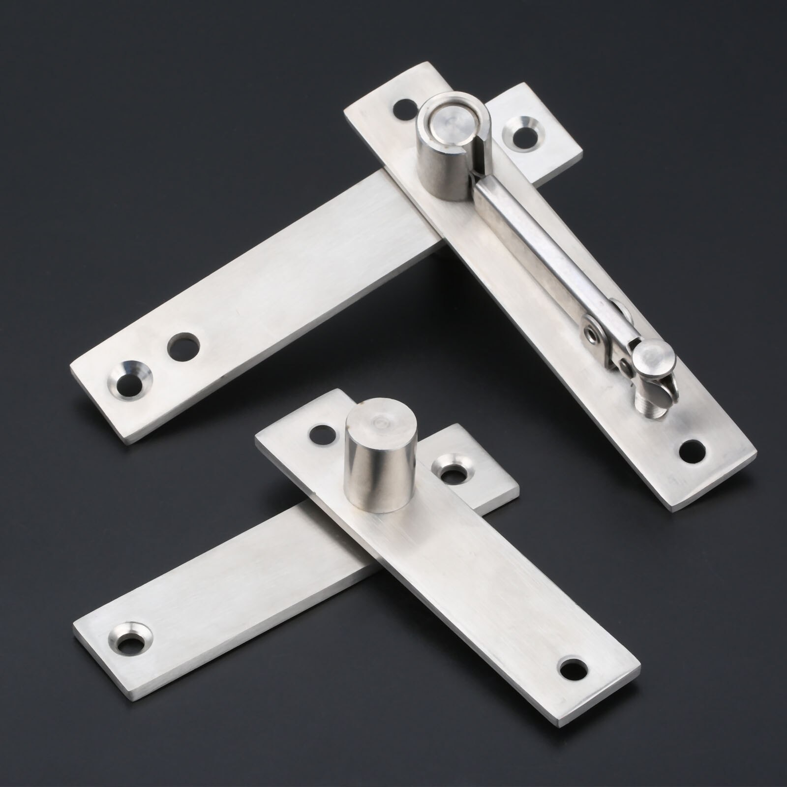 1 Set Stainless Steel 360°Rotatable Heavy Duty Door Top Bottom Pivot Hinge Steel Door Hinge Hardware