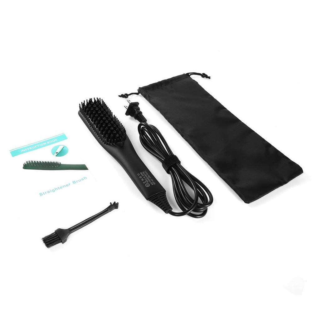 Pro LCD Electric Beard Hair Straightener Ionic Comb Fast Heating Hair Straightener Anti Static Ceramic Straightening Brush Comb