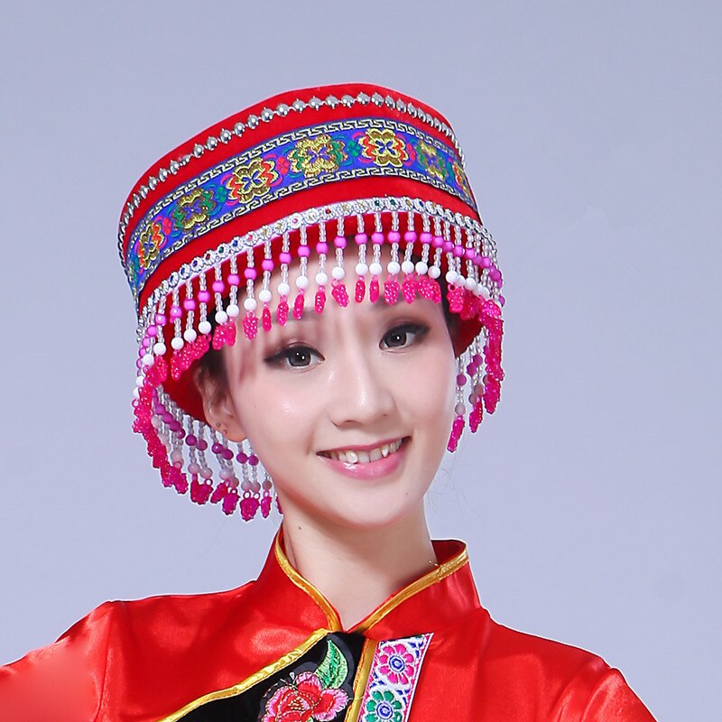 Miao – chapeaux chinois pour femmes, coiffure de danse, accessoires pour cheveux, couvre-chef traditionnel, pour spectacle sur scène