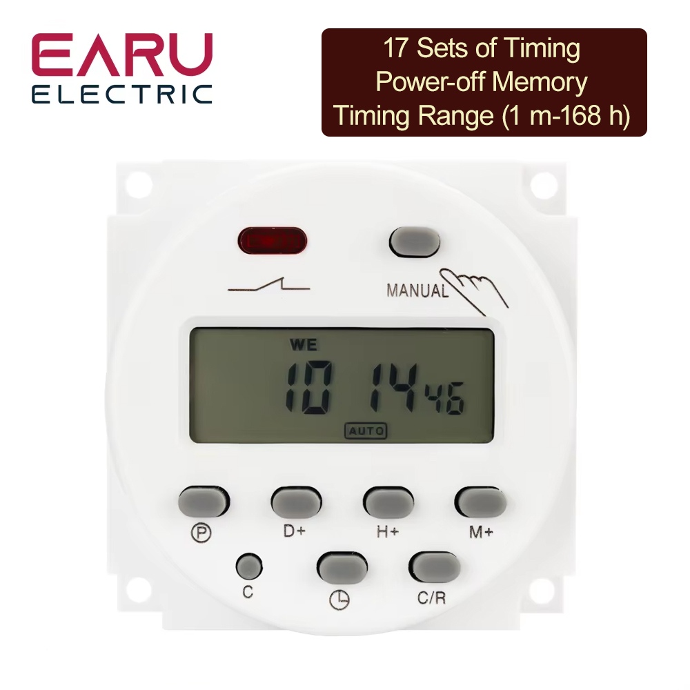 Timer 220V 110V 24V 12V CN101A Digital LCD Power Timer Programmierbare Zeitschaltuhr Relais 16A CN101