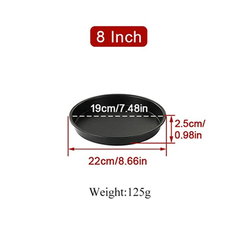 6/7/8 Zoll Runde Kuchen bilden Antihaft Backform Tablett Formen Luft Friteuse Korb Mit Griffen backformen Pizza Ofen Backformen: violett