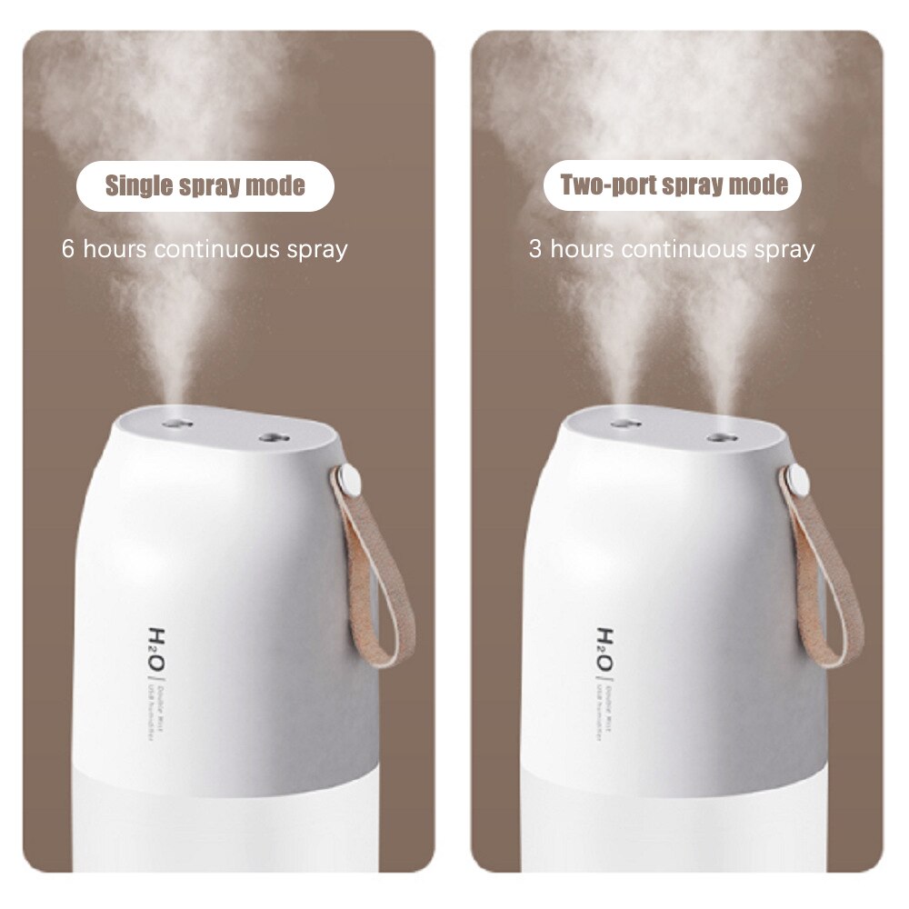 Wireless Air Humidifier Aroma Diffuser 2000mAh Battery Rechargeable Essential Oil Diffuser Double Nozzle Mist Maker Humidifier