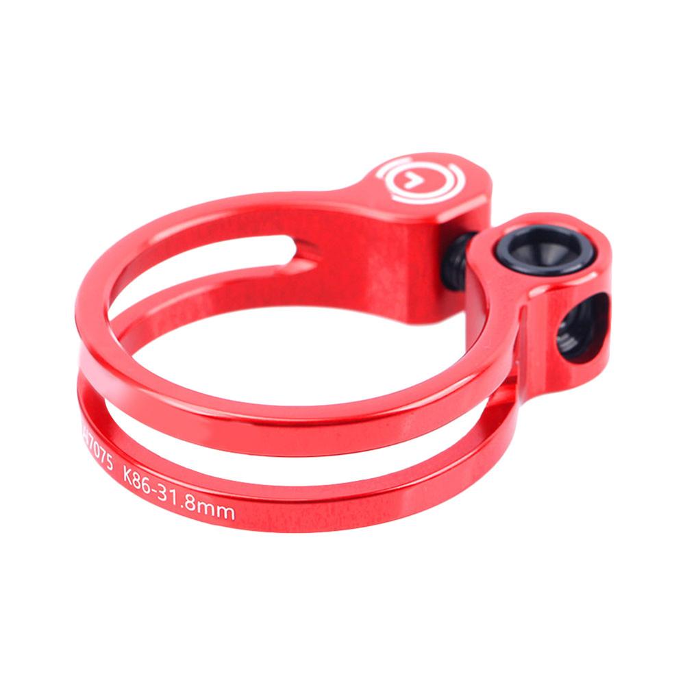 Tija de sillín de bicicleta de montaña, Collar de abrazadera con tornillo de titanio, aleación de aluminio, liberación rápida, 31,8mm, 34,9mm: red 34.9mm
