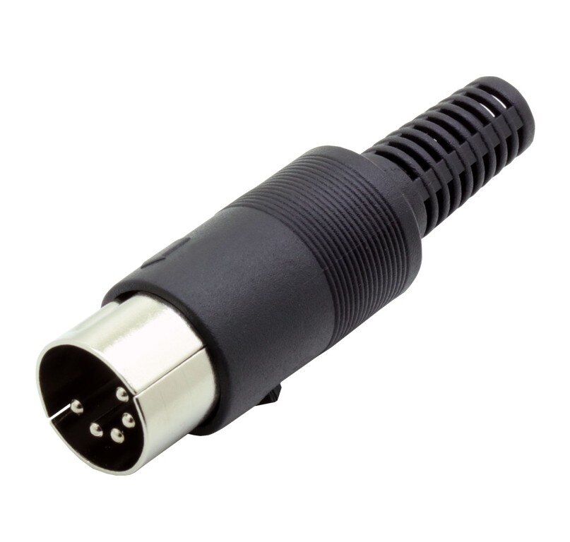 10PCS 5 Pin DIN Plug Male Connector Jack with Plastic Handle Keyboard Cable Adapter Connector