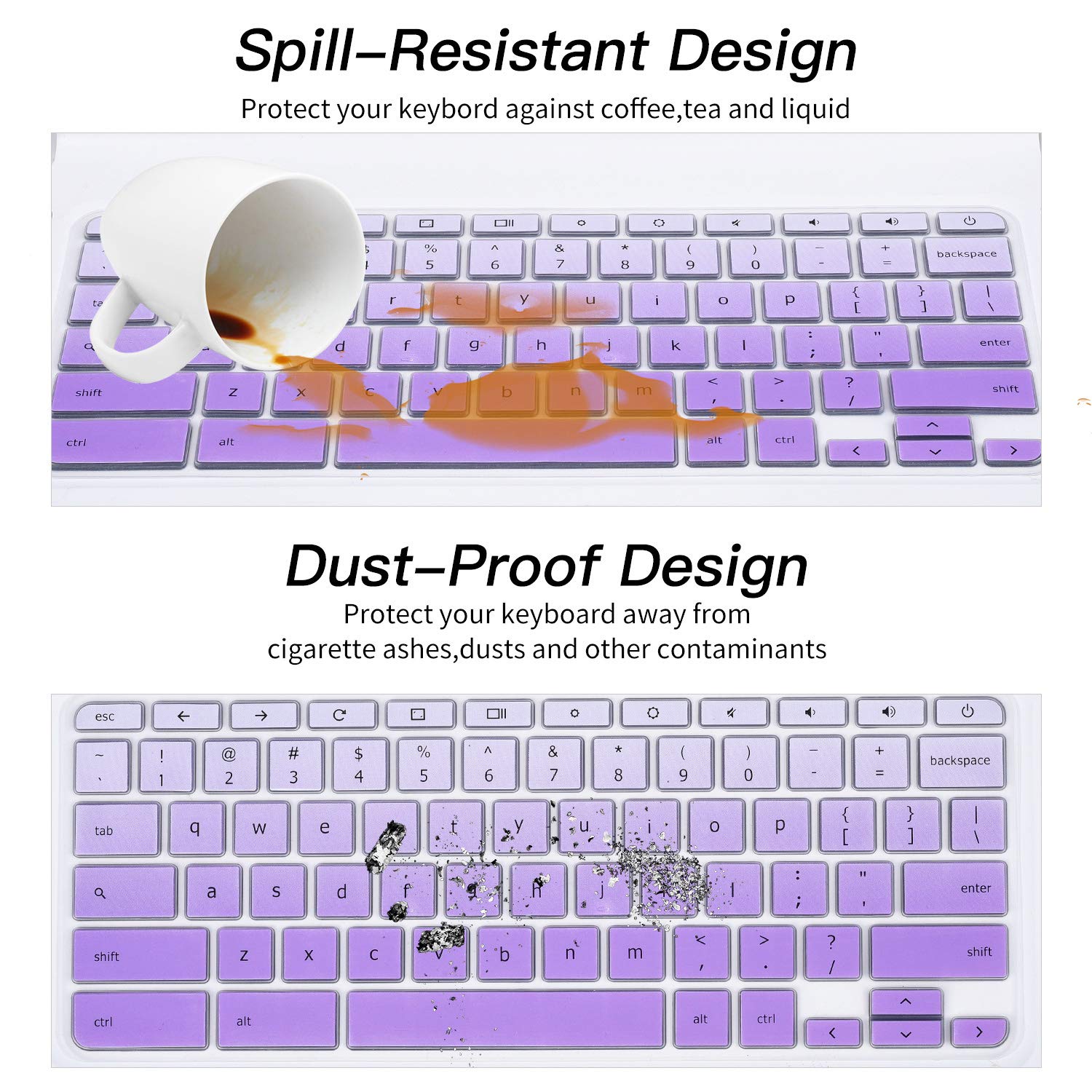 Laptop Keyboard Cover Protector skin for Acer 14 inch Chromebook CB514 CB3-431 CP5-471 / Acer Chromebook Spin 13 CP713