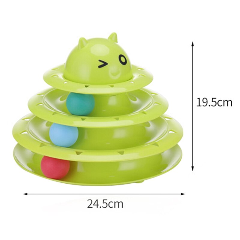 Three Four Levels pet cat toy Tower Tracks Disc cat Intelligence Amusement triple pay disc cat toys ball Training Amusement plat: RT536G