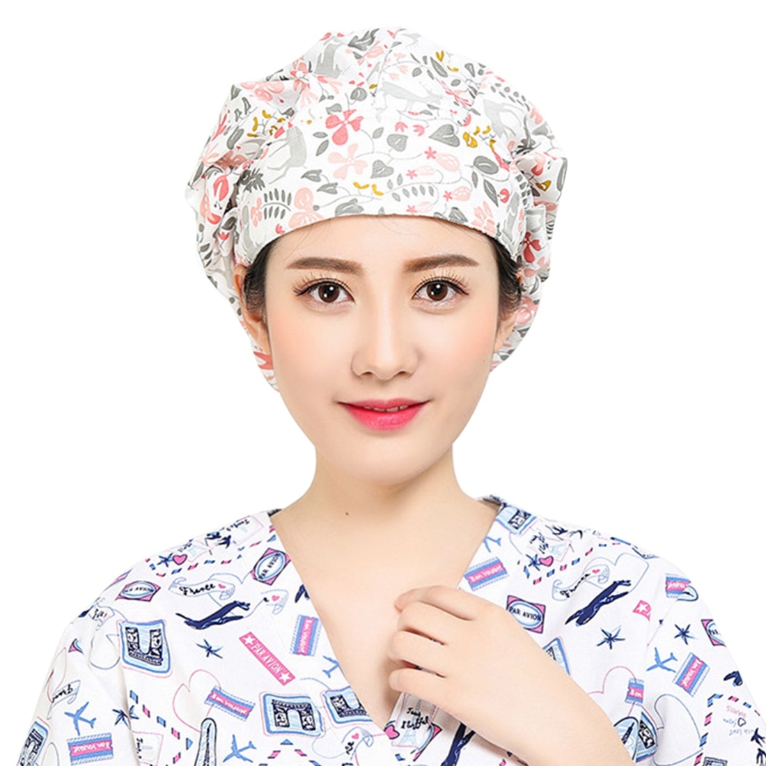 Chef Kitchen Hat Unisex Catering Cooking Caps Printed Work Caps Chef Hat Restaurant Bakery Chef Waiter Uniform