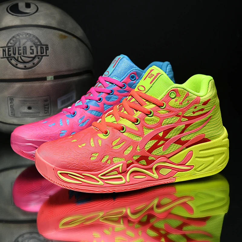 Basketballschuhe für Herren, Feldtraining, hoch oben, bequem, rutschfest, Sportschuhe, luxuriöse flache Schnür-Sneaker für Herren