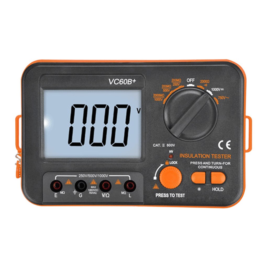 High Accuracy Portable DCV ACV Meter Measuring Tool Megohmmeter Digital Display Insulation Resistance Tester With Test Lead