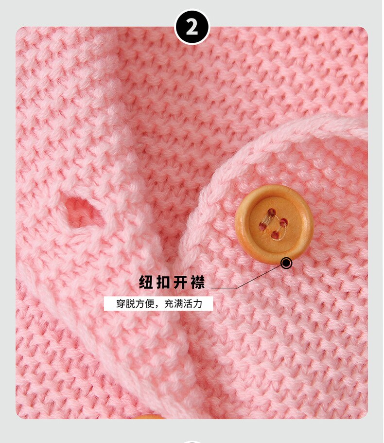 2022 nova menina do bebê macacão de inverno coelho da criança manga longa com orelhas com capuz botão sólido malha meninos macacões bebê ropa outfit