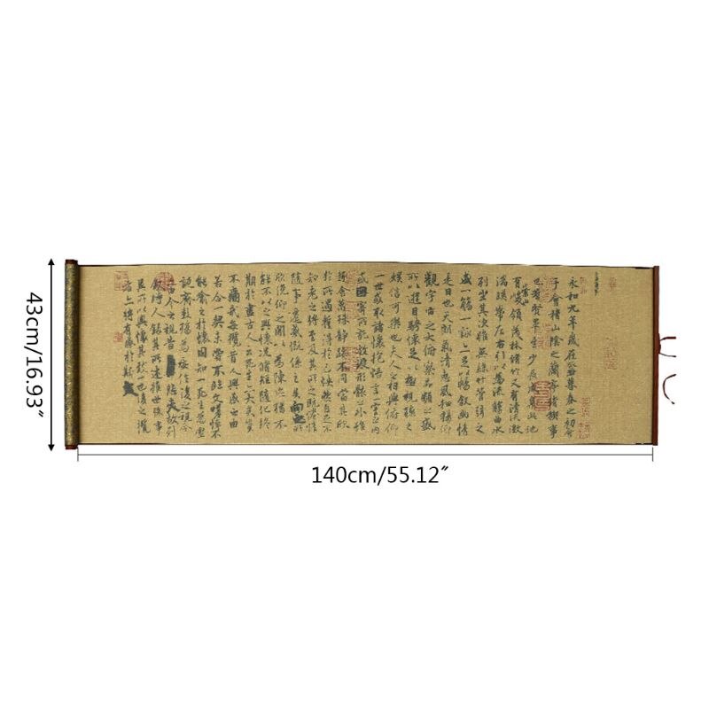Non Ink Water Writing Painting Chinese Calligraphy Practice Scroll Cloth Paper Orchid Pavilion Painting Art Supplies 43x140cm
