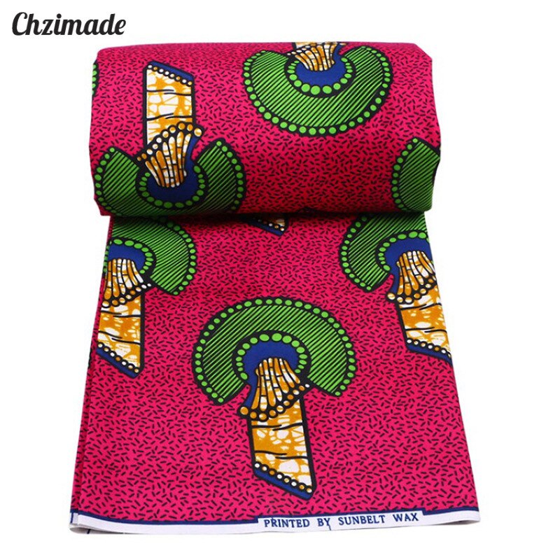 Chzimade 1 yard ankara afrikanske kvinder kjole tissu stof ægte voks batik stof til kvinder festkjole fremstilling