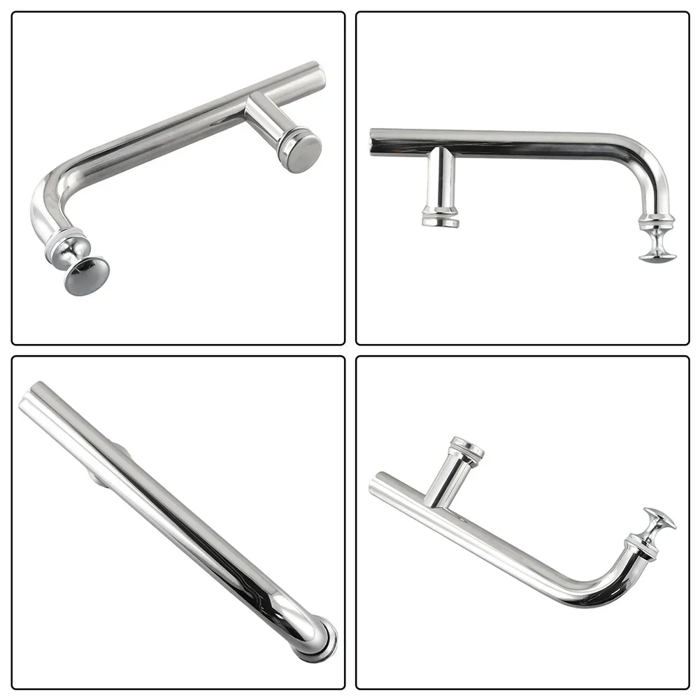 Stainless Steel Shower Handle Single Handle Bathroom Glass Door Handle Sliding Door Pull Household Hardware