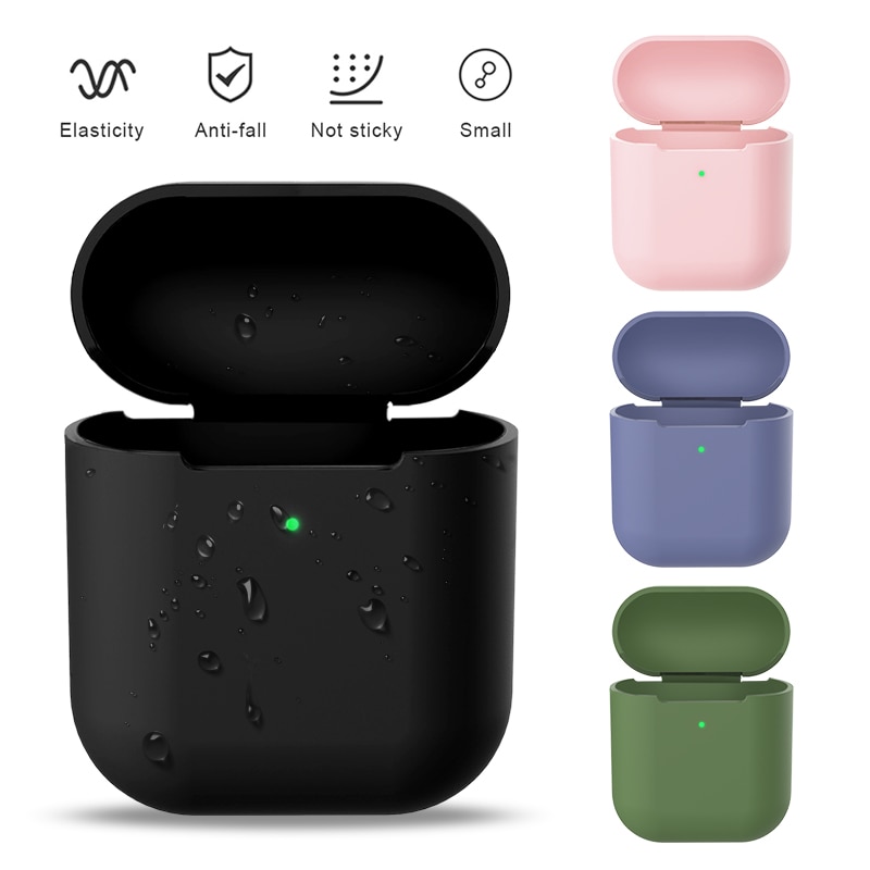 Soft Silicone Cases For Apple Airpods 1/2 Protective Bluetooth Wireless Earphone Cover For Apple Air Pods Charging Box Bags