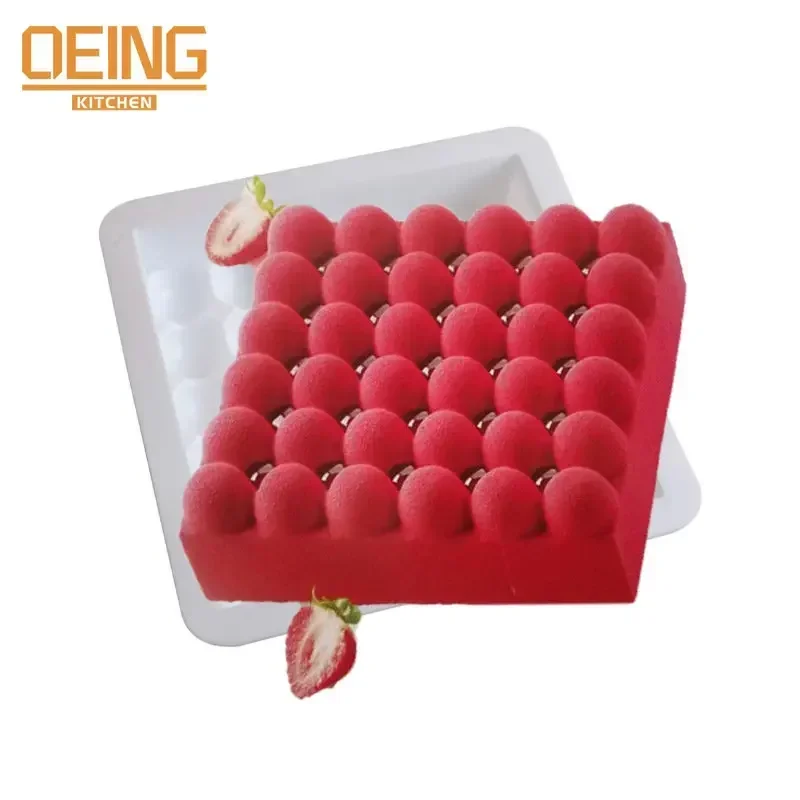 Molde de silicona para pastel en forma de cubo, molde de silicona para Mousse DIY, herramienta para pan y magdalenas para hornear, pastelería, postre, pastel, plantilla para hornear