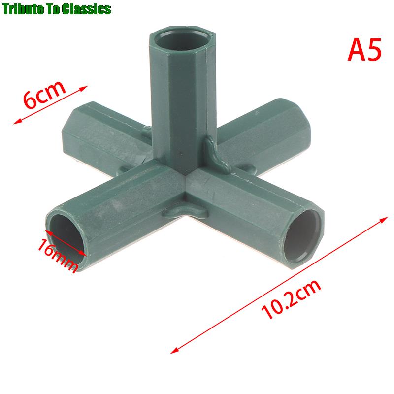Cadre de serre robuste, raccord Stable, connecteur à Angle droit, 3, 4, 5 voies, outil de jardin, 16mm, 5 Types