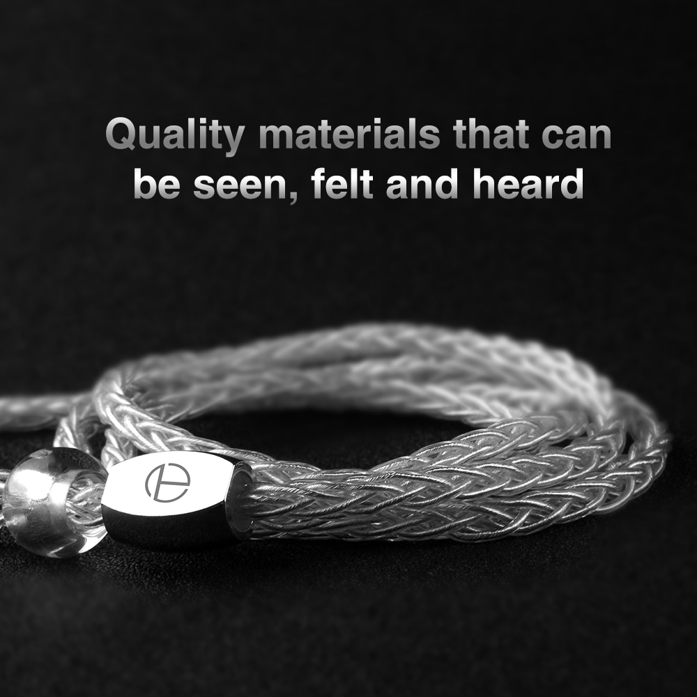 Trn  t3 øretelefoner kabel sølv kabel 8 core hovedtelefon ledning hifi flettet kabel til  v90 v80 st1 v30 ba5 v10 c10 zst  t2 s2 bq3 no.3