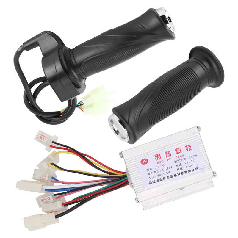 24V 250W Controller Scooter 24V 250W Geborsteld Controller Met 4 Speed Throttle Grip E‑bike Accessoires Scooter gashendel