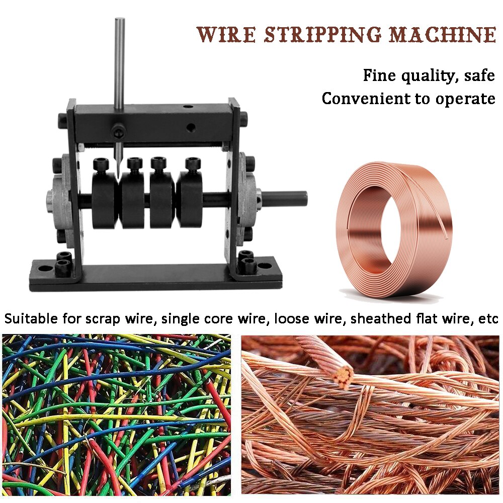 Wire Stripper Manual Portable Wire Stripping Machine Scrap Cable Peeling Machines for 1-30mm Hand Tool Can Connect Hand Drill