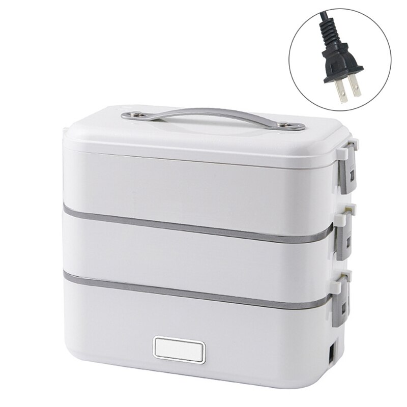 Portable Food Heater 300W Capacity 1.1-1.2L w/ Stainless Steel Bowl Porable for students Office UK/US/JP/EU Plug