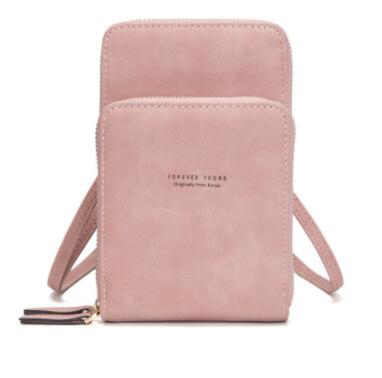 SMOOZA Crossbody komórek torba na telefonu na ramię torebka na telefon moda codziennego użytku posiadacz karty Mini letnia torba na ramię dla kobiet portfel: scrub pink