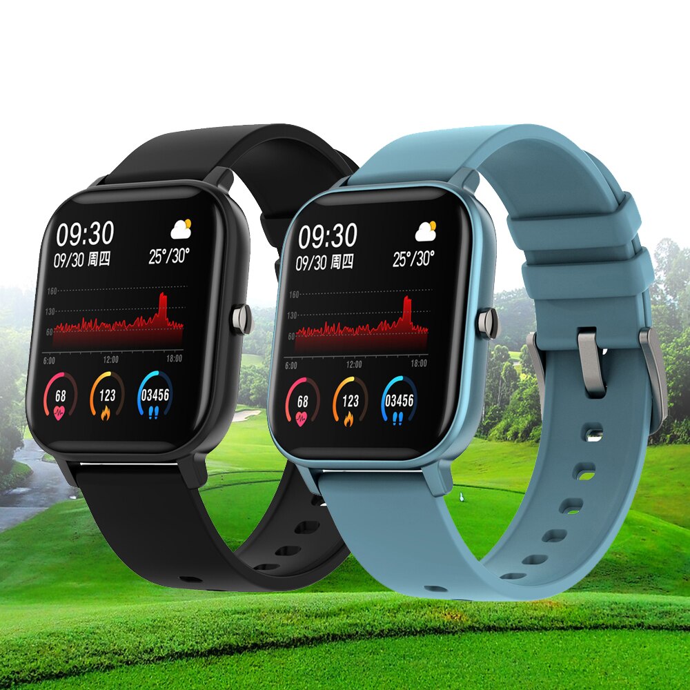 Smart Watch Men Women 1.4 Inch Full Touch Screen Fitness Tracker Heart Rate Monitor Clock Waterproof Clock GTS Sports Smart Band