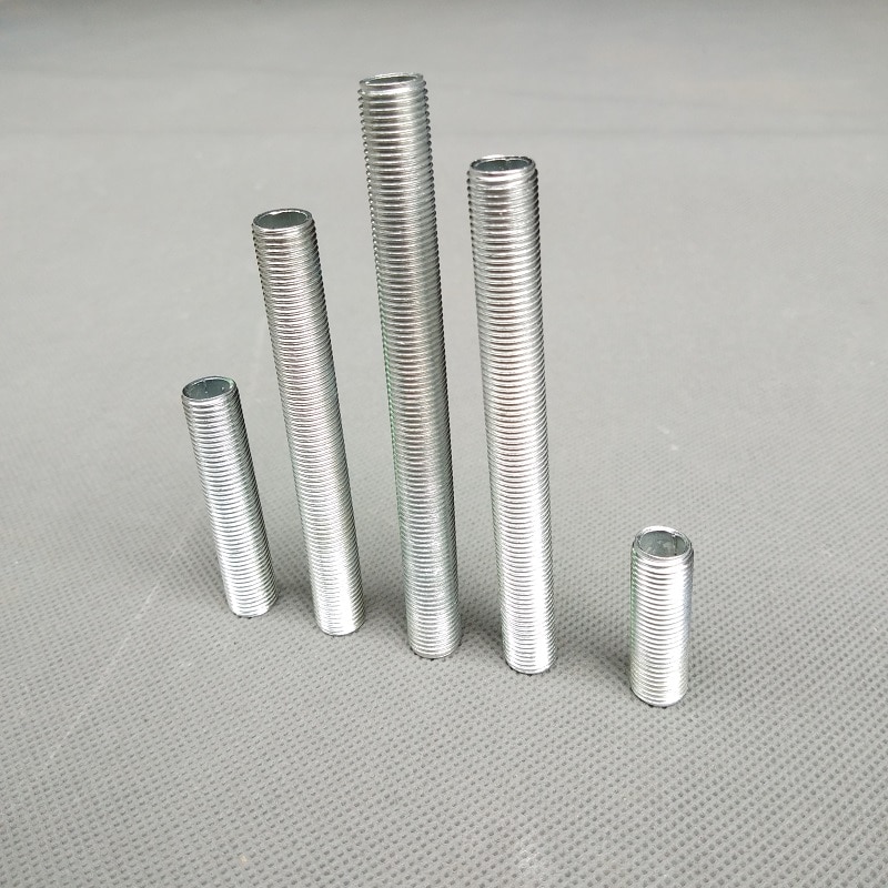 20 teile/los 15-300mm metrisch m10 * 1,0mm Tonhöhe gewinde hohl rohr zahn rohr gewinde stange hohl rohr DIY Beleuchtung Zubehör