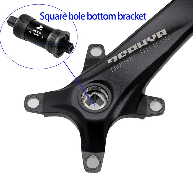Mtb 104 bcd veivhus tannhjul sykkel firkantet skrog 170mm 175mm krank 32t 34t 36t 38t runde smale brede