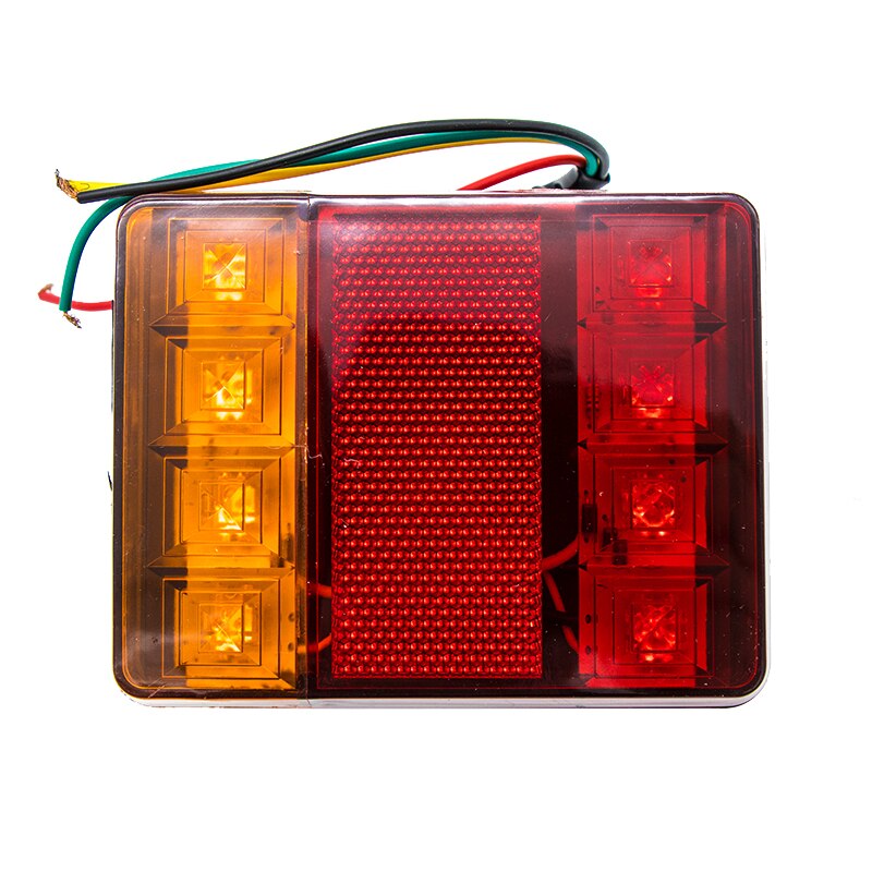 Web Truck 2 x 6 LED License Plate Light 12V 24V E-approved Red Car Truck KFZ Taillights