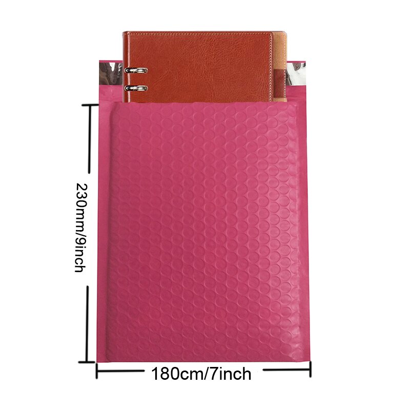10PCS Pink Poly Bubble Mailer Padded Envelopes Self seal Mailing Bags Bubble Envelopes Postal Bags envelopes: 18x23cm