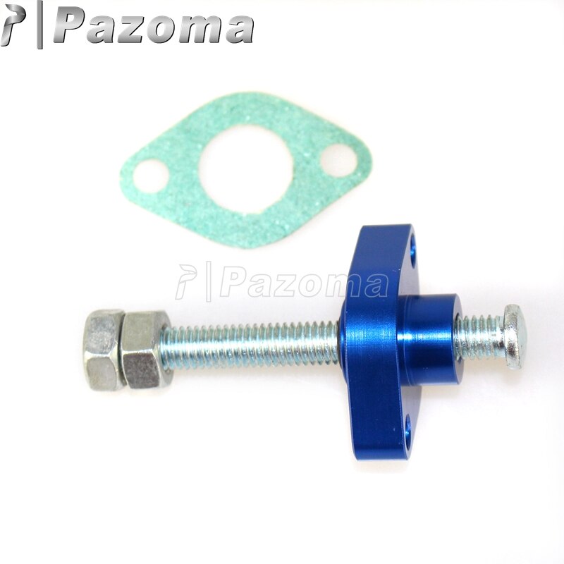 APE leva-tensor de cadena de distribución Manual, con junta para Yamaha Off Road TTR 225 230 250 XT 225 250 350 TW 200 YZ WR 250 400 426 450: Azul