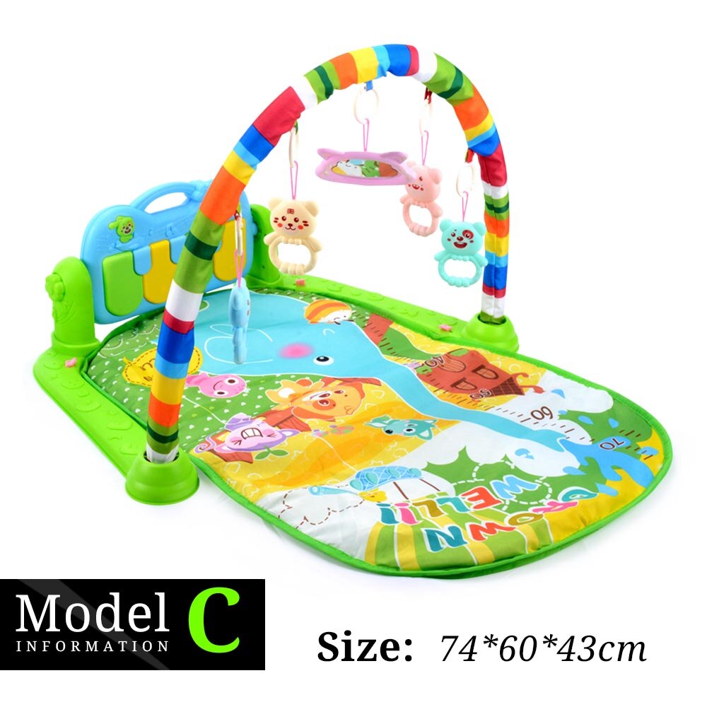 16 Stijlen Baby Muziek Rack Speelkleed Kid Rug Puzzel Tapijt Piano Toetsenbord Zuigeling Playmat Vroege Onderwijs Gym Kruipen Spel pad Speelgoed: Model C