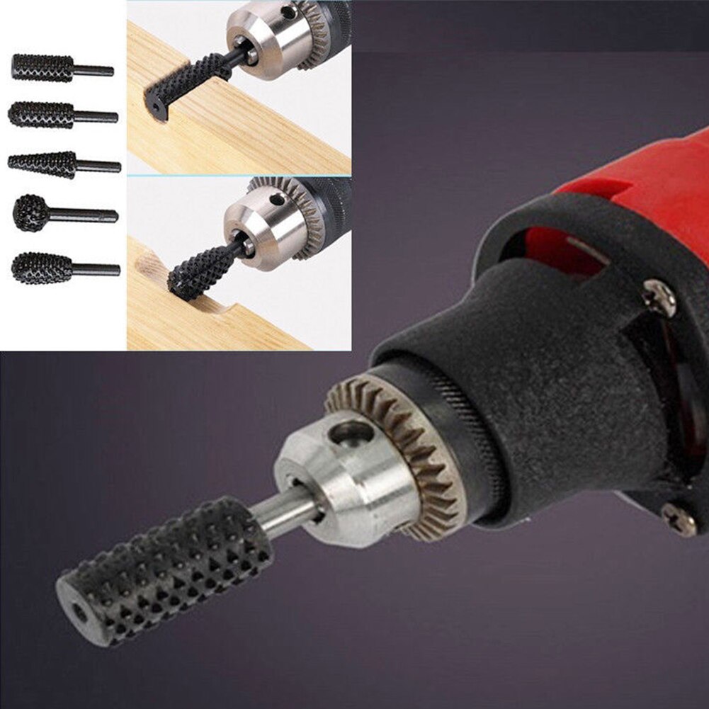 High Speed Steel Durable Milling Drill Bits Set For Woodworking Cutter Carving Hole DIY Tool Accessories Home Rotating File