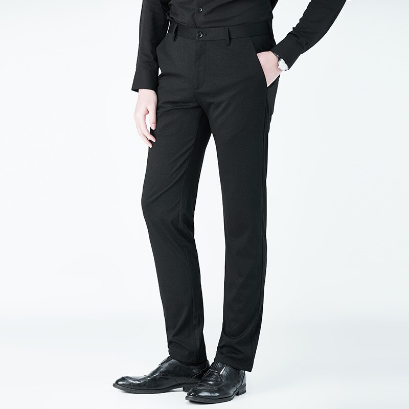 Svarte dressbukser herre kjole bukser slim fit ungdomsbedrift kontorbukser herrebukser formell parfyme masculino 28-40