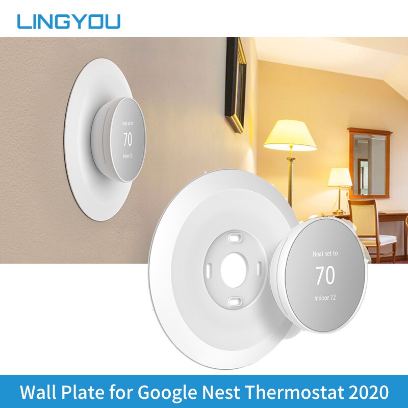 LINGYOU Wall Plate for Google Nest Thermostat Practical and Stylish Decoration Bracket Mount