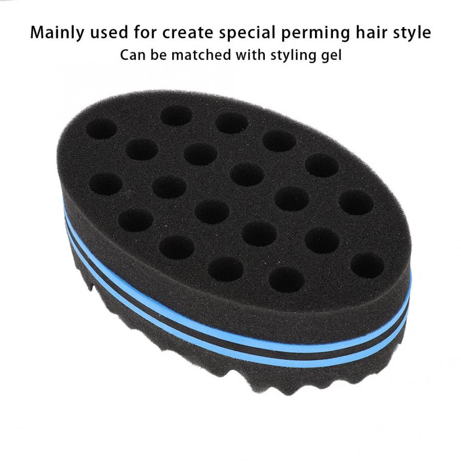 Brosse éponge Double face, multi-trous, tresse latérale, pour boucler les cheveux, outils de coiffure