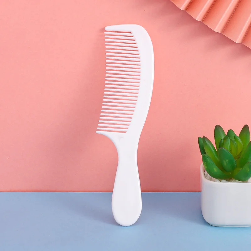 Cepillo de pelo de mano con gancho húmedo, peine rizado, peine plano de plástico, masaje del cuero cabelludo, peine Alisador, herramienta de peinado de peluquería, desenredar: Gris