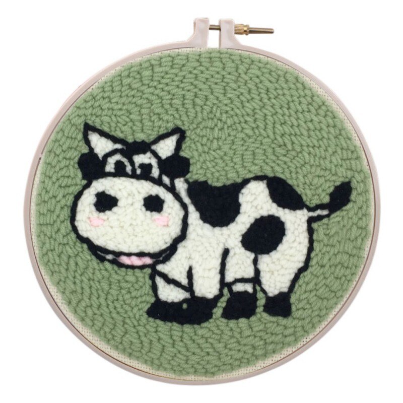 Söta gör-det-själv band djur bandgjorda broderi kit för barn handarbetssatser korsstygn konst hantverk sömnad dekor 15*15cm timmar: A