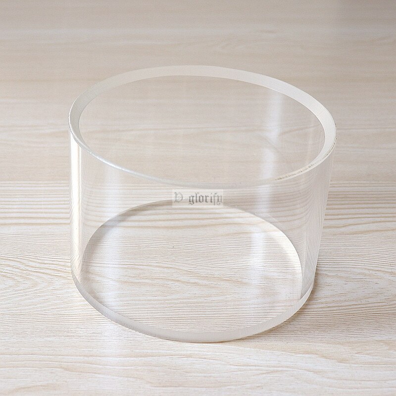 12x8inch 6x10inch Acrylic Drum Body Shell with 45 Degree Bearing Edge 6mm Thickness Green Transparent Red White Black Blue Green: 12x8in Transparent