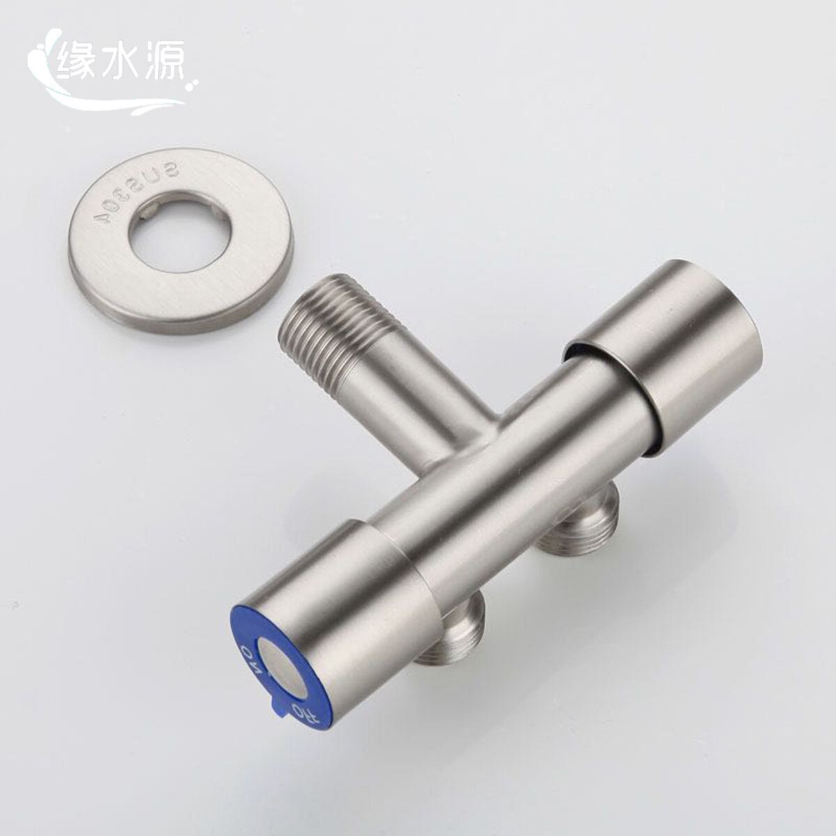 Sales 304 Stainless Steel Double Control Angle Valve Chamber Pot Partner Water Distributor One into Two DN15 T-connector Ang