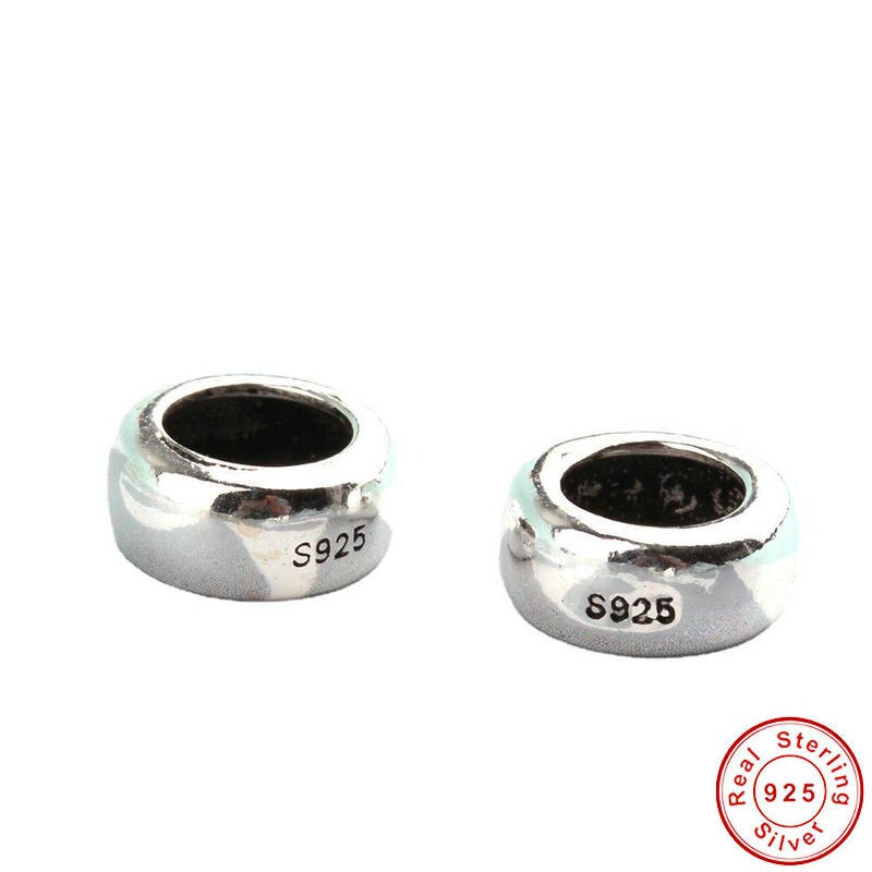 3.7*7.9MM 925 sterlina d'argento distanziatore Perline retrò S925 Branelli Allentati per tariffa il Braccialetto DIY Monili Che Trovano: Default Title