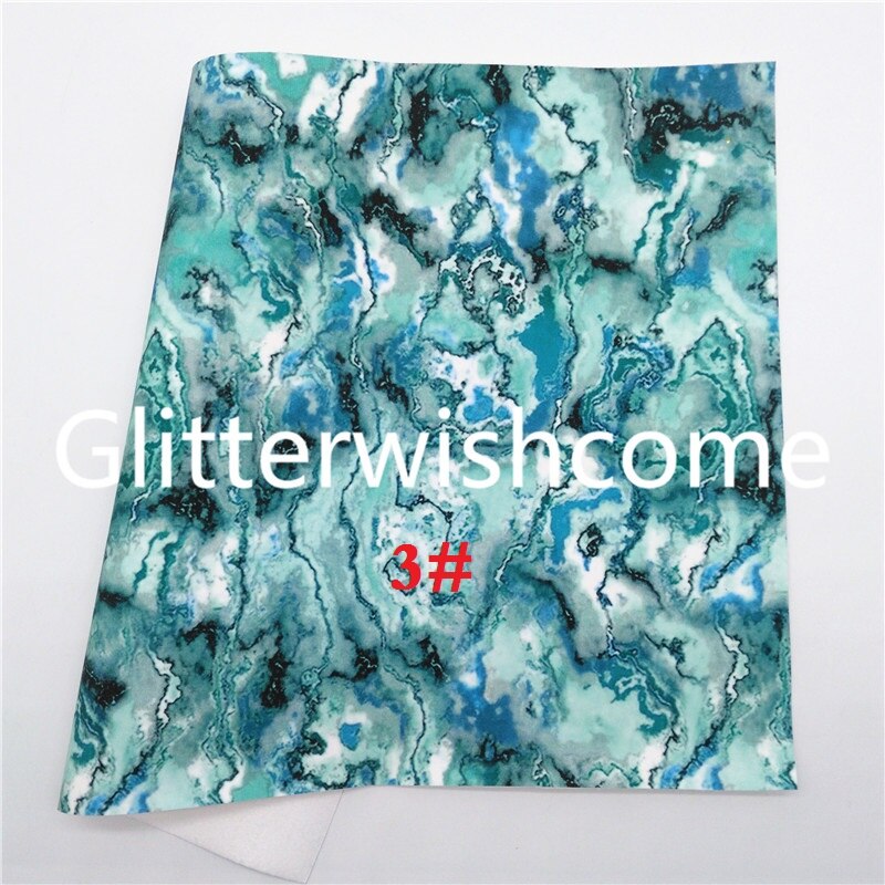 Glitterwishcome 21 x 29cm a4 størrelse syntetisk læder, marmorprintet kunstlæder stof vinyl til buer , gm807b: 3