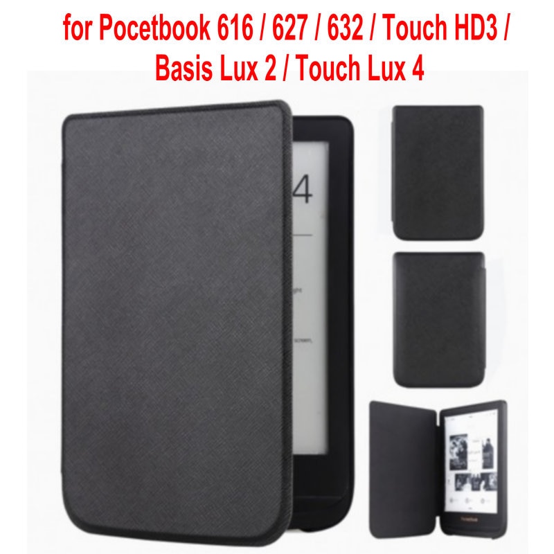 Slim magnetyczne inteligentne etui do Pocketbook 627 616 632 633 dotykowy Lux 4 dotykowy HD 3/podstawowe Lux 2 pokrywa