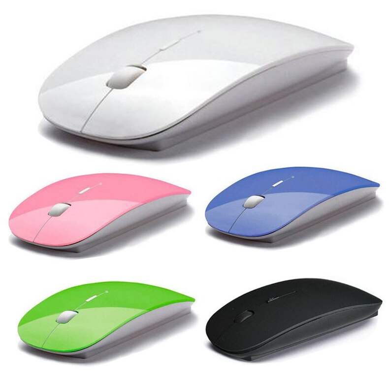 Souris optique sans fil ghz, 6 couleurs, très fine, pour ordinateur portable, ordinateur de bureau, dq, tendance 2.4