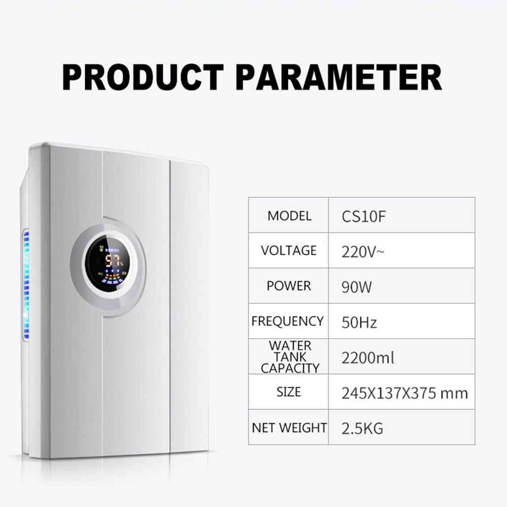 Dehumidifier household mute dehumidifier basement dehumidifier moisture absorber dryer remote control