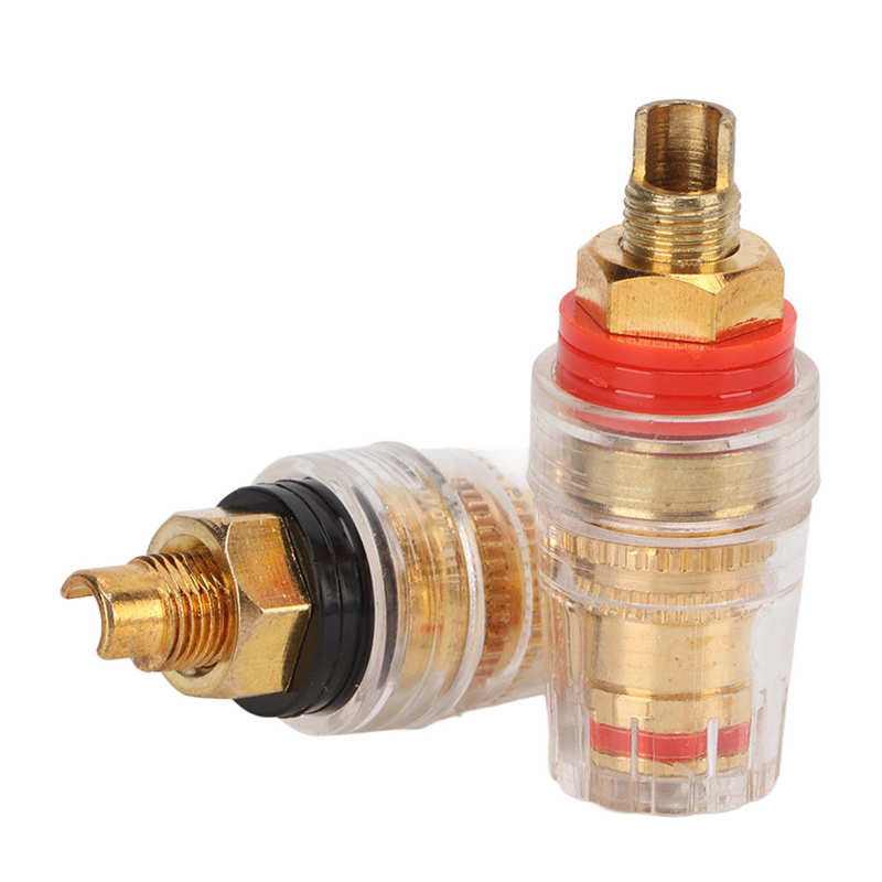 2pcs Inverter Terminal Red Black Compact Reliable Durable Stable Conductivity Easy Replaceable Electronic Accessories