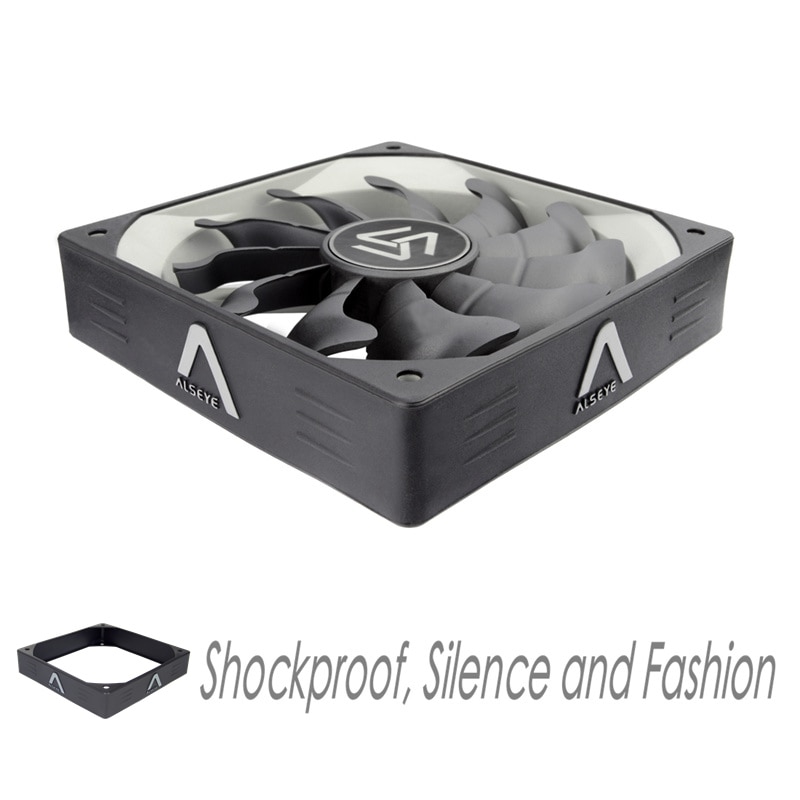 ALSEYE S-120 PC Fan 120mm High Air Flow Cooler 12V 3pin Cooling Fans for PC Case, CPU Cooler, Water Cooling
