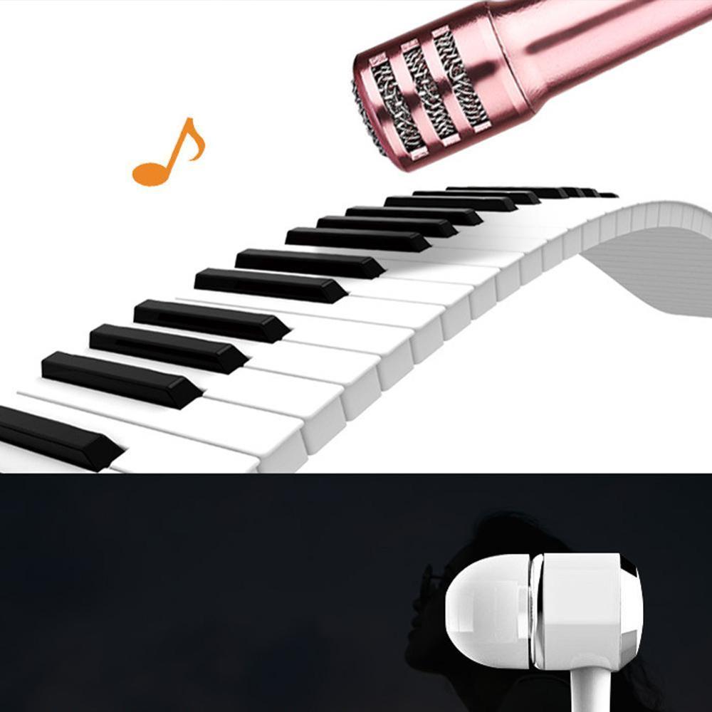 ortable Stereo Studio Mic KTV Karaoke Mini Microphone For Cell Laptop Recording Phone PC Full-scale Mic Desktop360° G1R8
